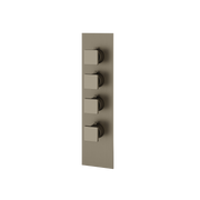 Aquabrass Trim Sets Square Trim Set S3395 in brushed black chrome