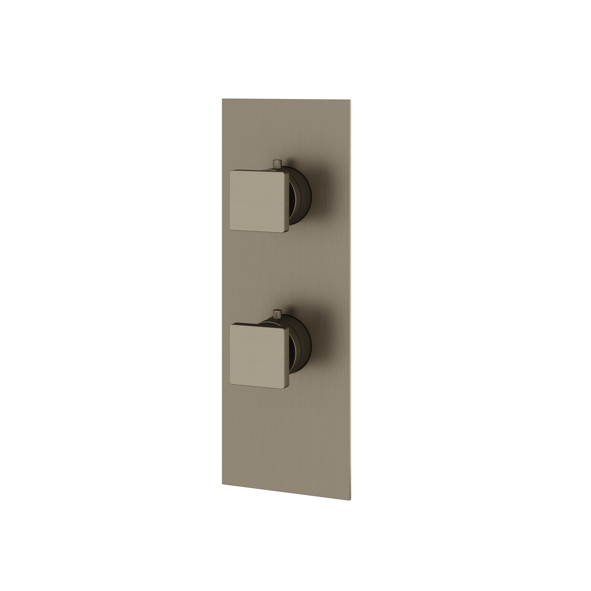Aquabrass Trim Sets Square Trim Set 2-Way Shared S8295 in brushed black chrome