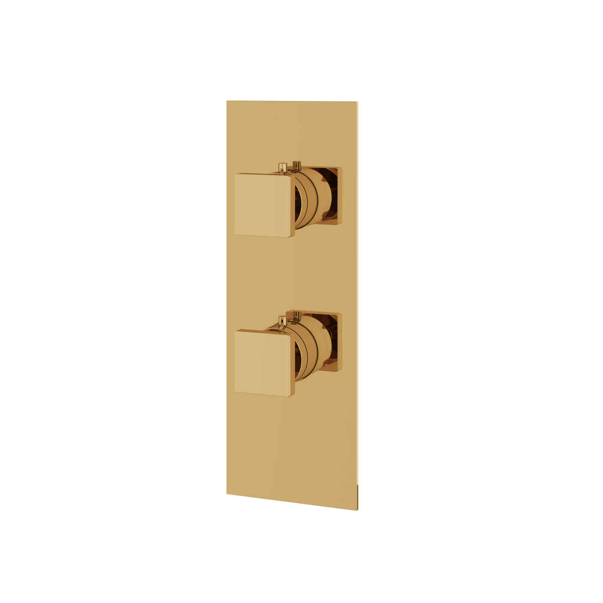 Aquabrass Trim Sets Square Trim Set 3-Way Non-shared S9395 in polished gold