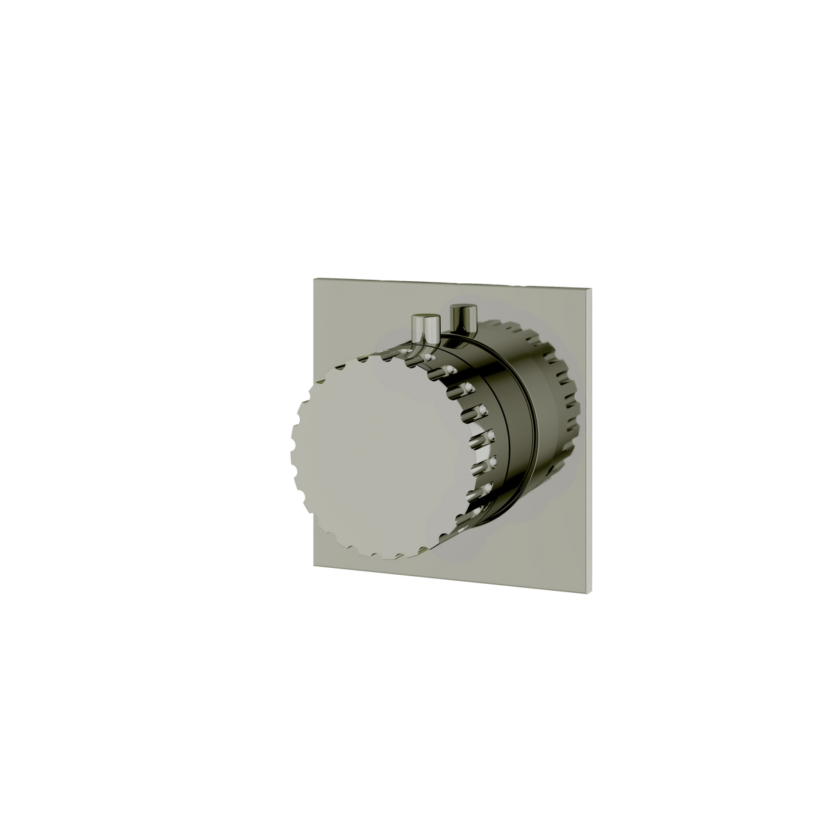 Aquabrass Tosca Square Round Trim for Shut-Off Valve SR0634 in polished nickel