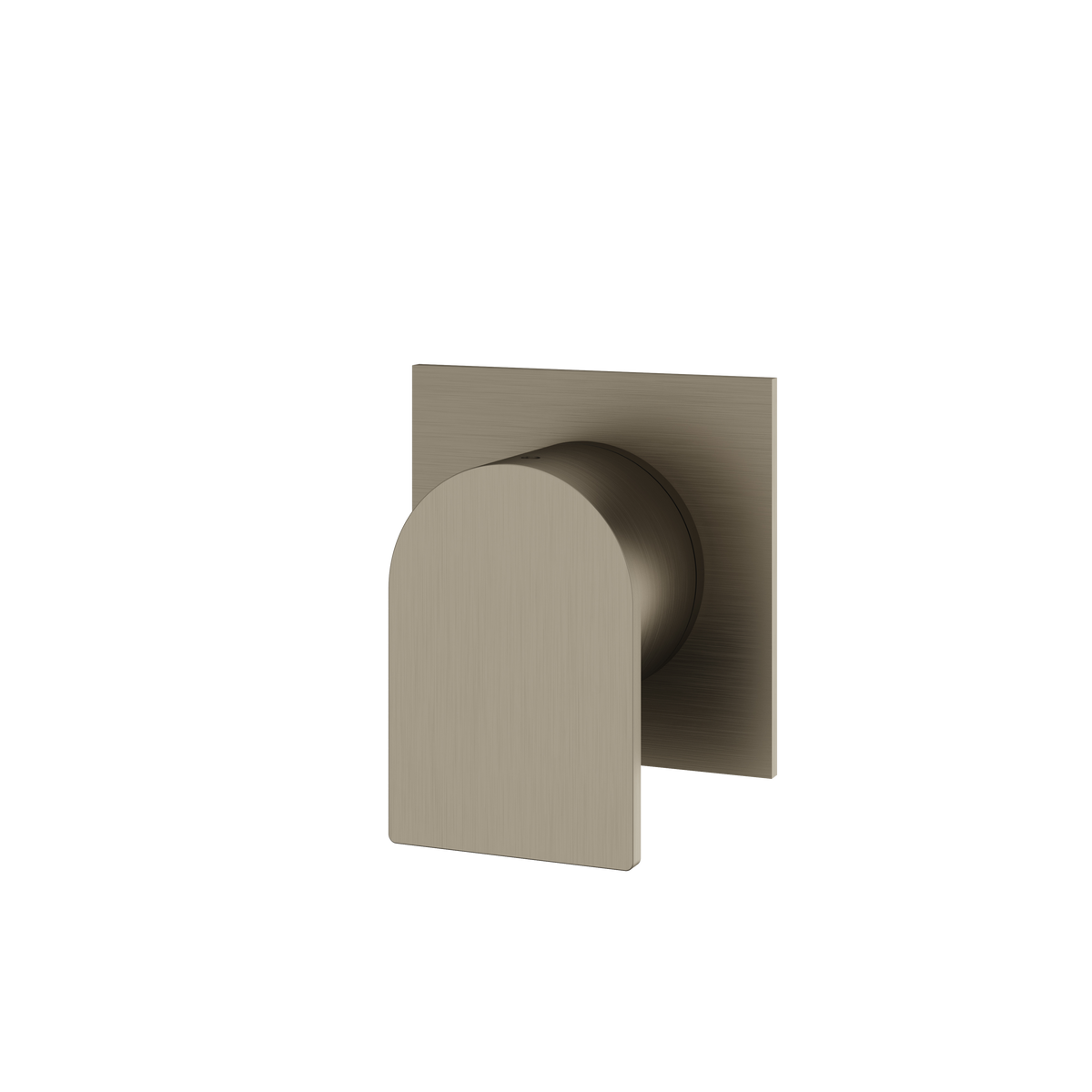 Aquabrass Alpha Square Round Trim for Shut-Off Valve SR0692 in brushed black chrome