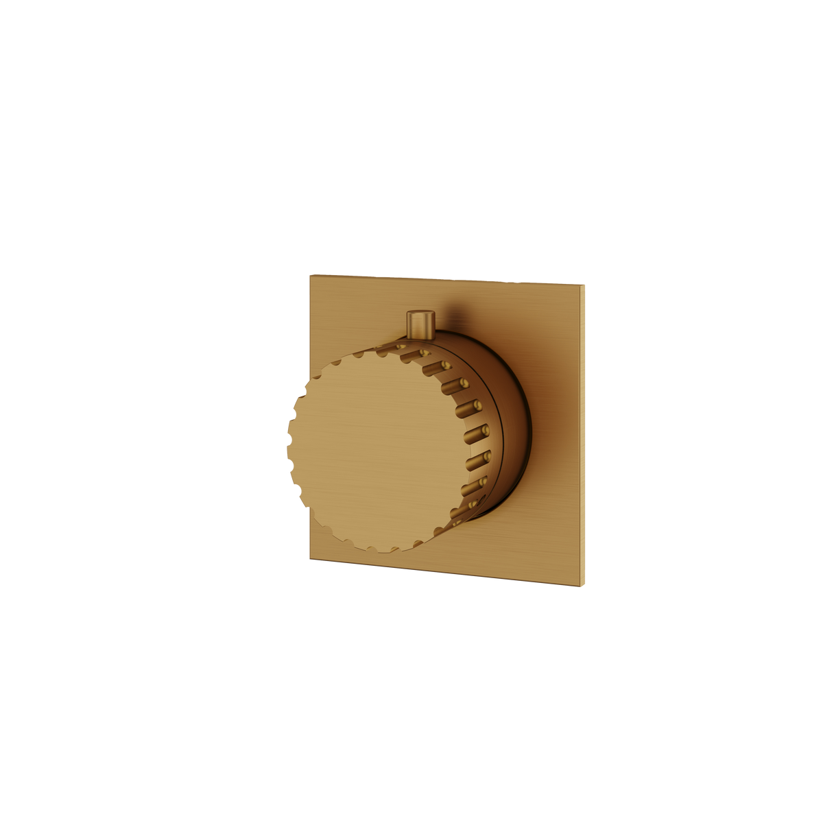Aquabrass Tosca Square Round Trim Set for Diverter Valve 2-Way Non Shared SR1234 in brushed gold