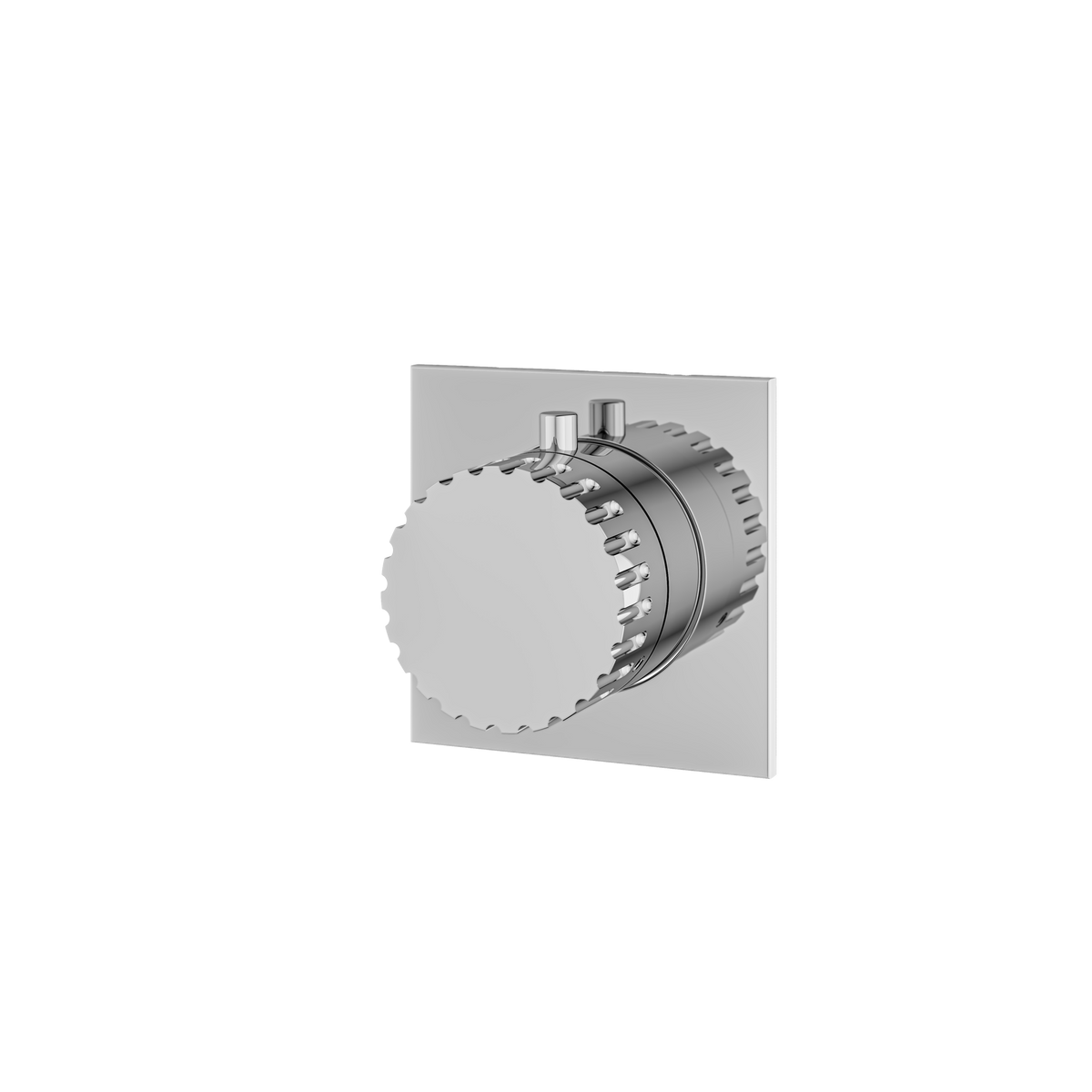 Aquabrass Tosca Square Round Trim Set for Diverter Valve 2-Way Non Shared SR1234 in polished chrome