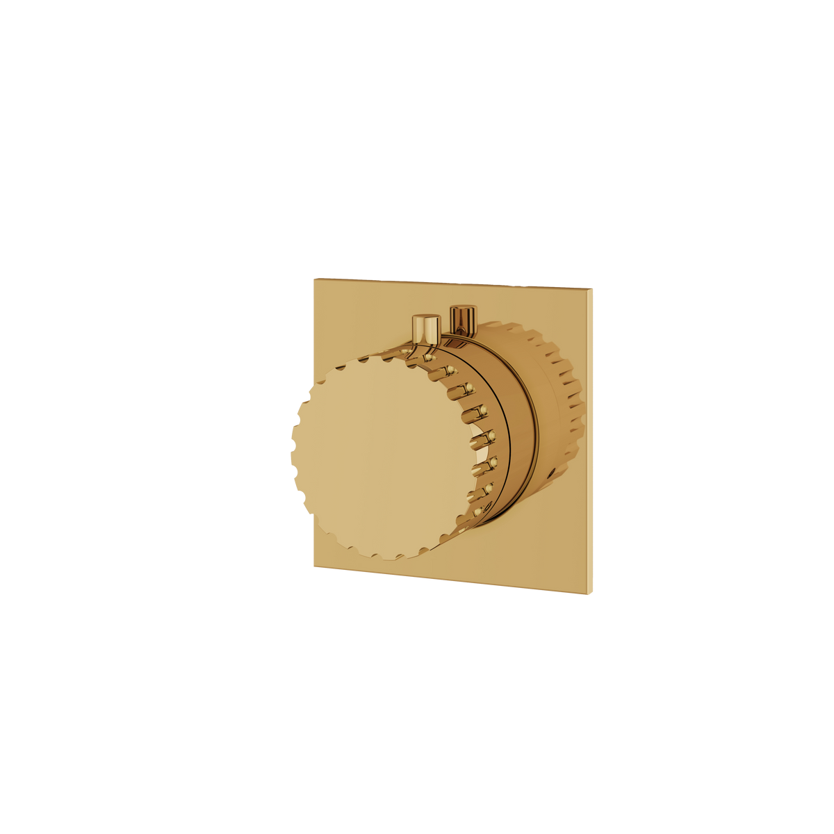 Aquabrass Tosca Square Round Trim Set for Diverter Valve 2-Way Non Shared SR1234 in polished gold