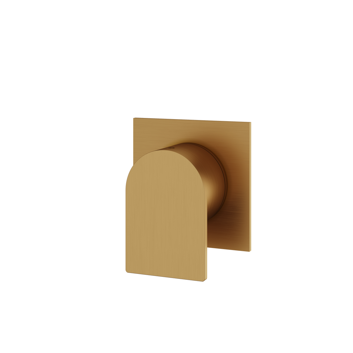 Aquabrass Alpha Square Round Trim Set for Diverter Valve 2-Way Non-shared SR1292 in brushed gold