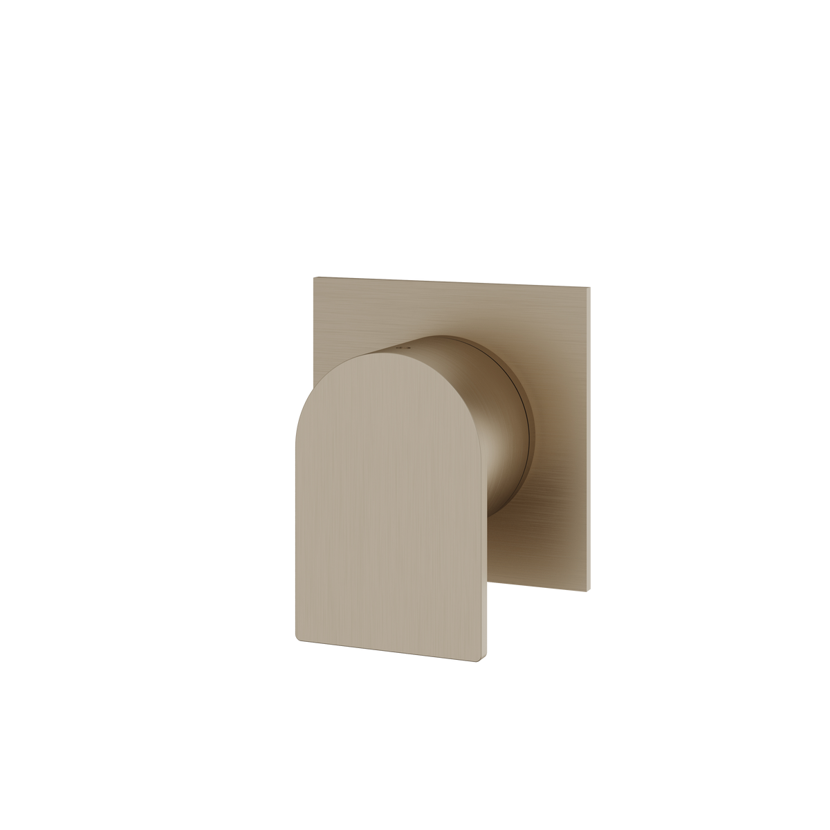 Aquabrass Alpha Square Round Trim Set for Diverter Valve 2-Way Non-shared SR1292 in brushed nickel