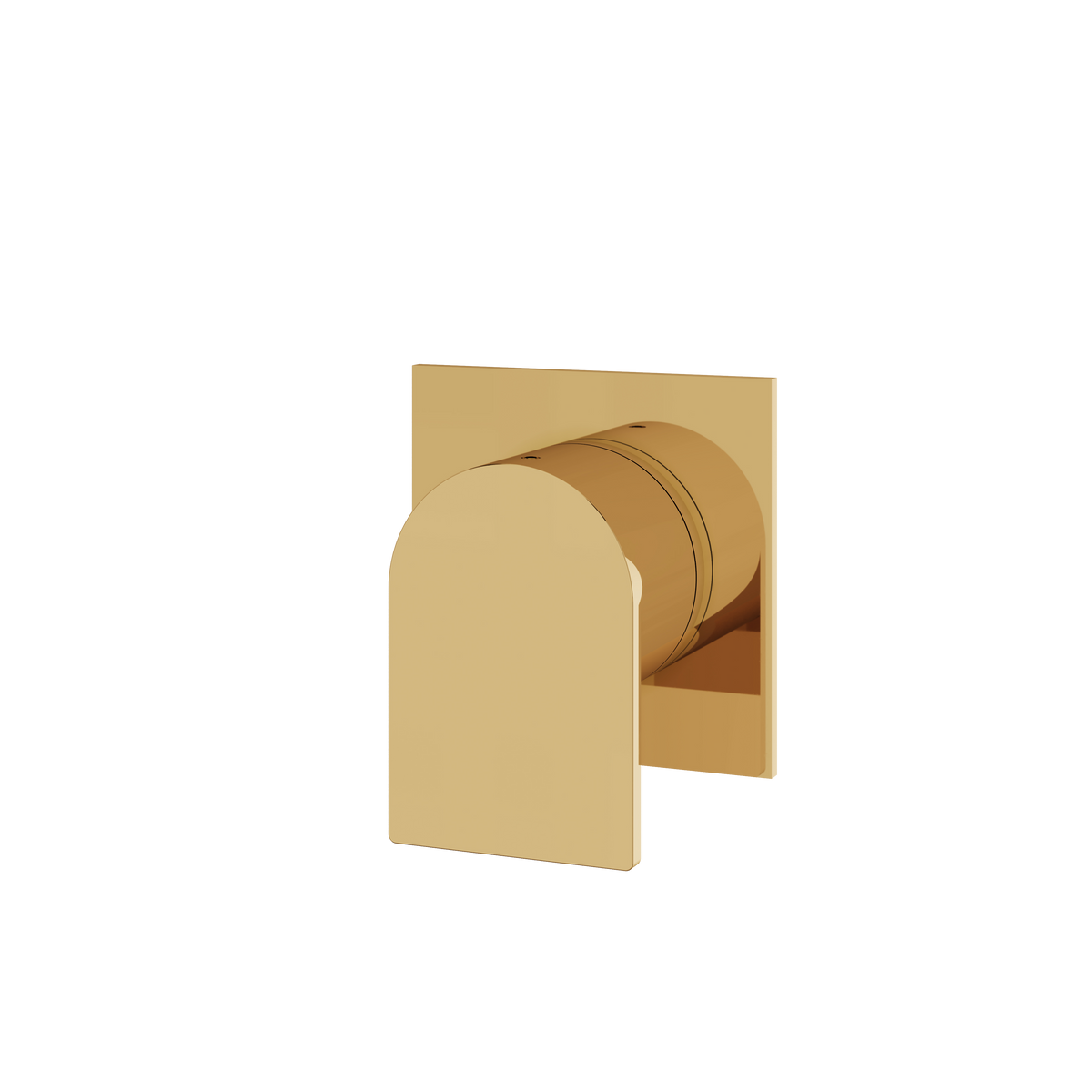 Aquabrass Alpha Square Round Trim Set for Diverter Valve 2-Way Non-shared SR1292 in polished gold