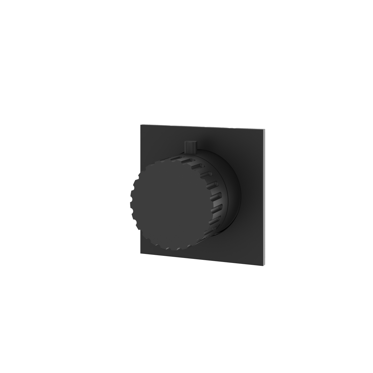 Aquabrass Tosca Square Round Trim Set for Diverter Valve 3-Way Non Shared SR1334 in black