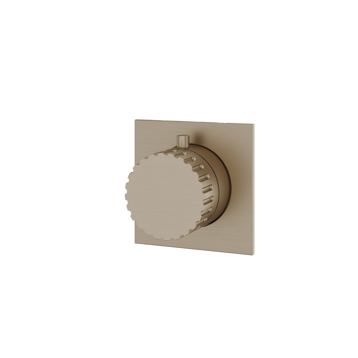 Aquabrass Tosca Square Round Trim Set for Diverter Valve 2-Way Shared SR2234 in brushed nickel