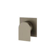 Aquabrass Alpha Square Round Trim Set for Diverter Valve 2-Way Shared SR2292 in brushed black chrome