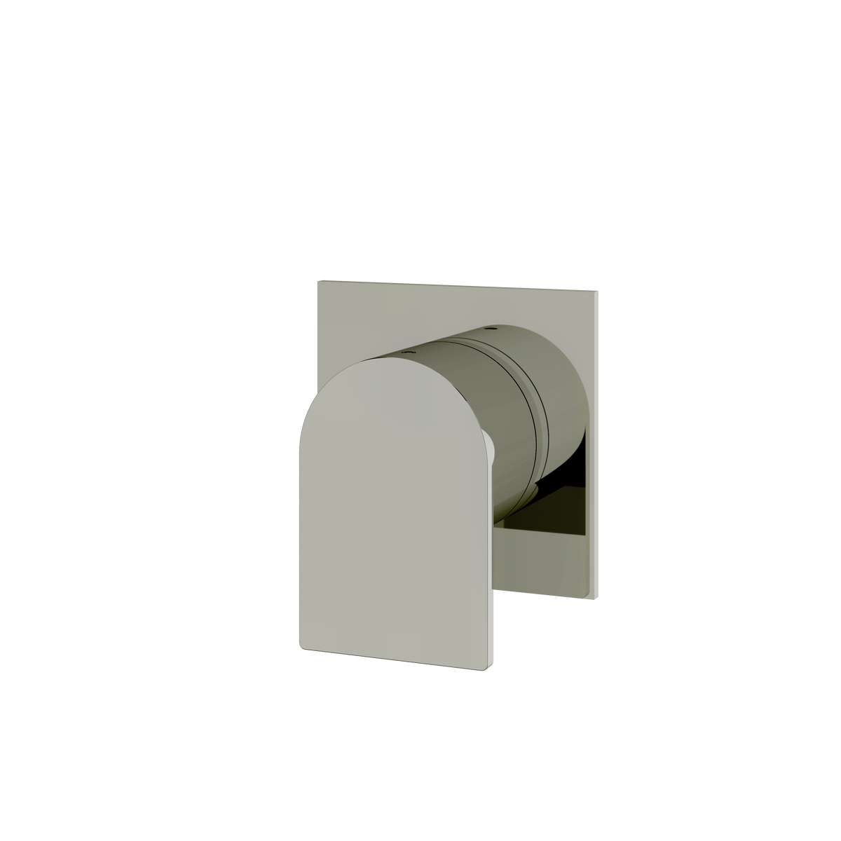 Aquabrass Alpha Square Round Trim Set for Diverter Valve 2-Way Shared SR2292 in polished nickel