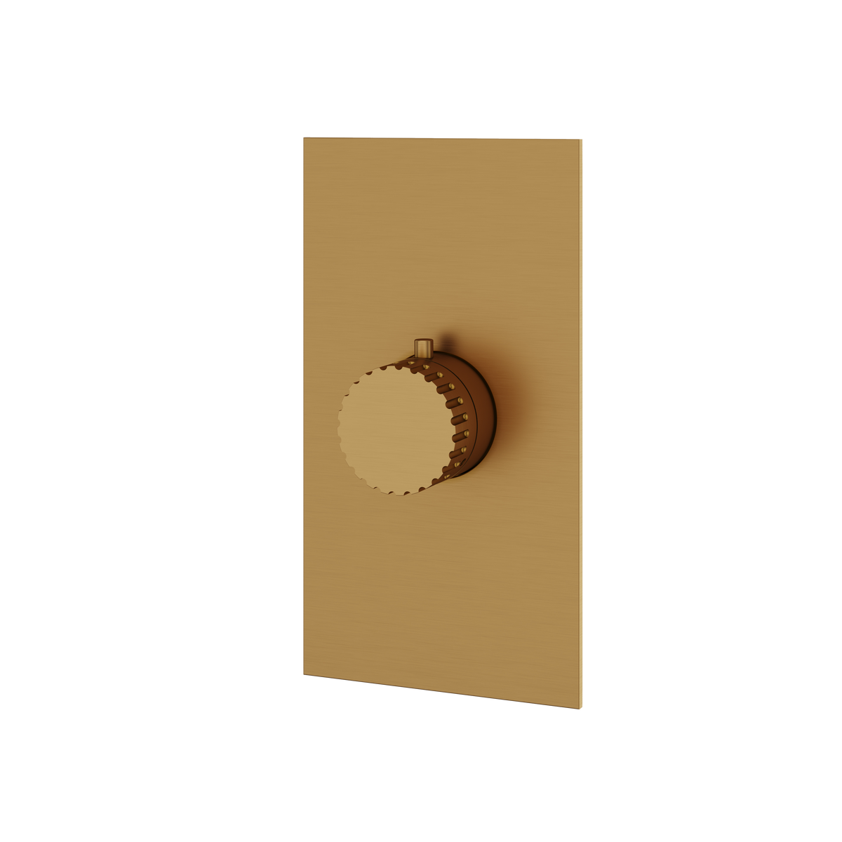 Aquabrass Tosca Square Round Trim Set for Thermostatic Valve SR3034 in brushed gold