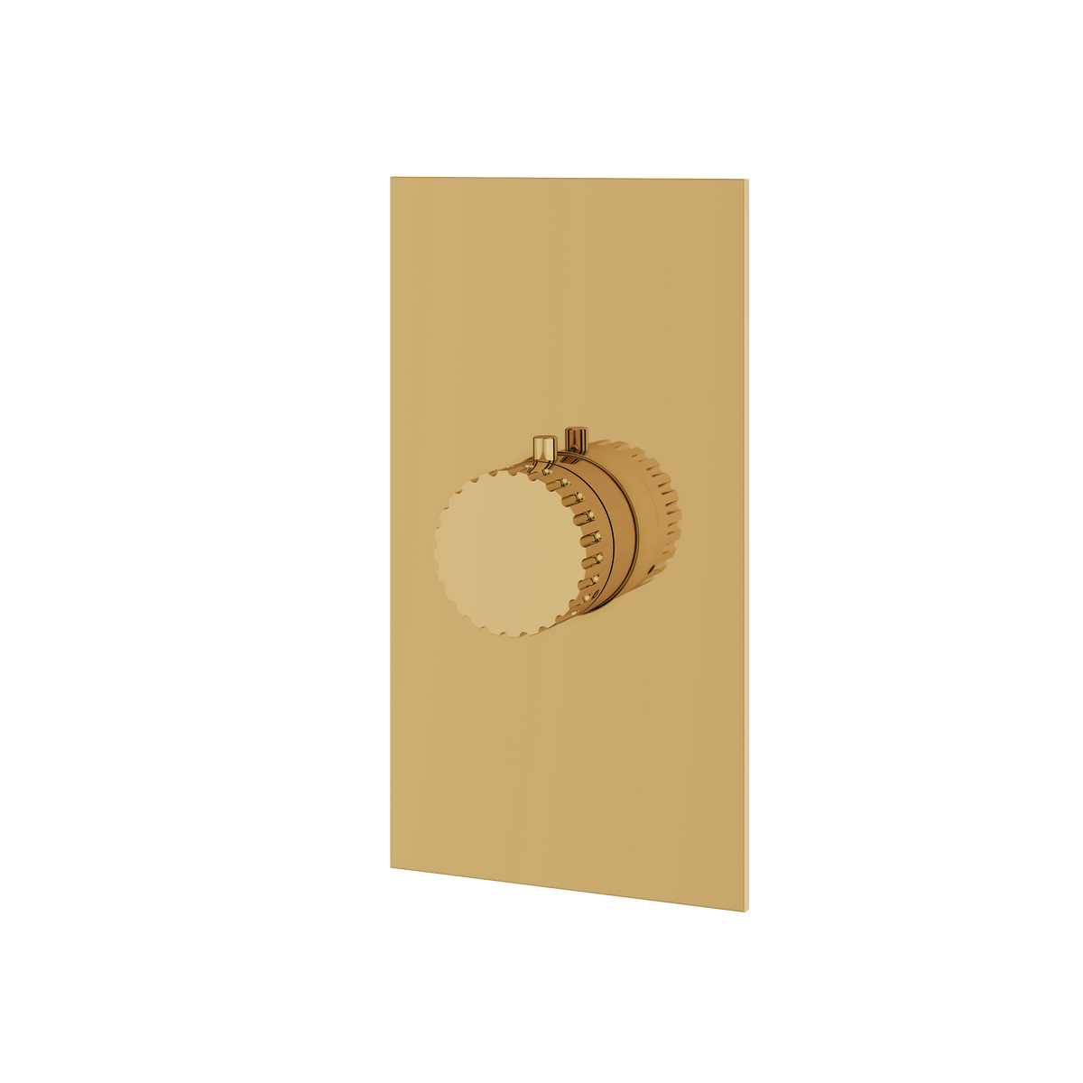 Aquabrass Tosca Square Round Trim Set for Thermostatic Valve SR3034 in polished gold