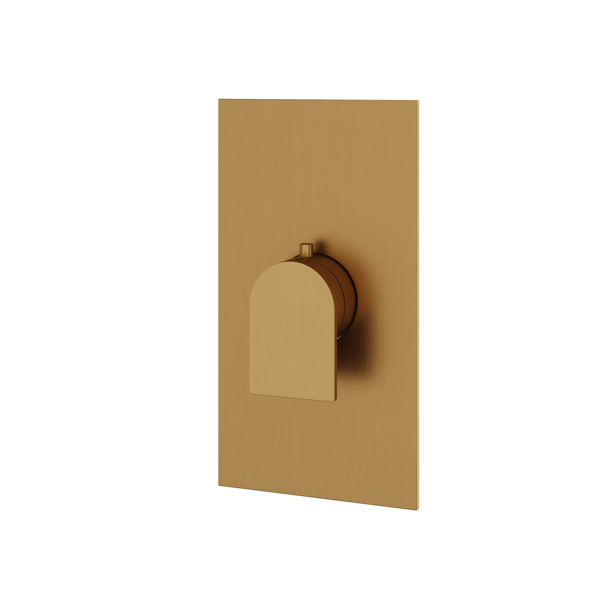 Aquabrass Alpha Square Round Trim Set for Thermostatic Valve SR3092 in brushed gold