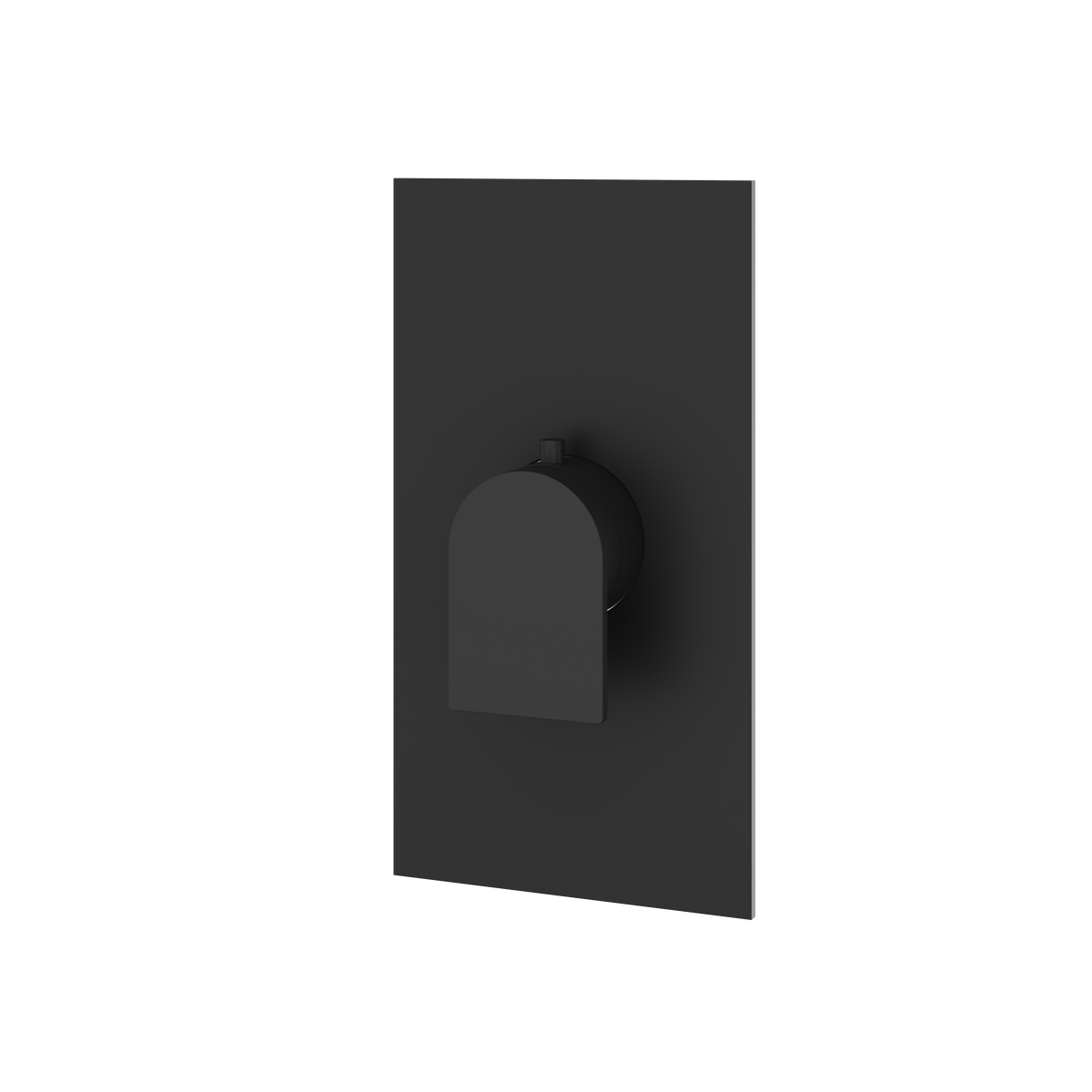 Aquabrass Alpha Square Round Trim Set for Thermostatic Valve SR3092 in black