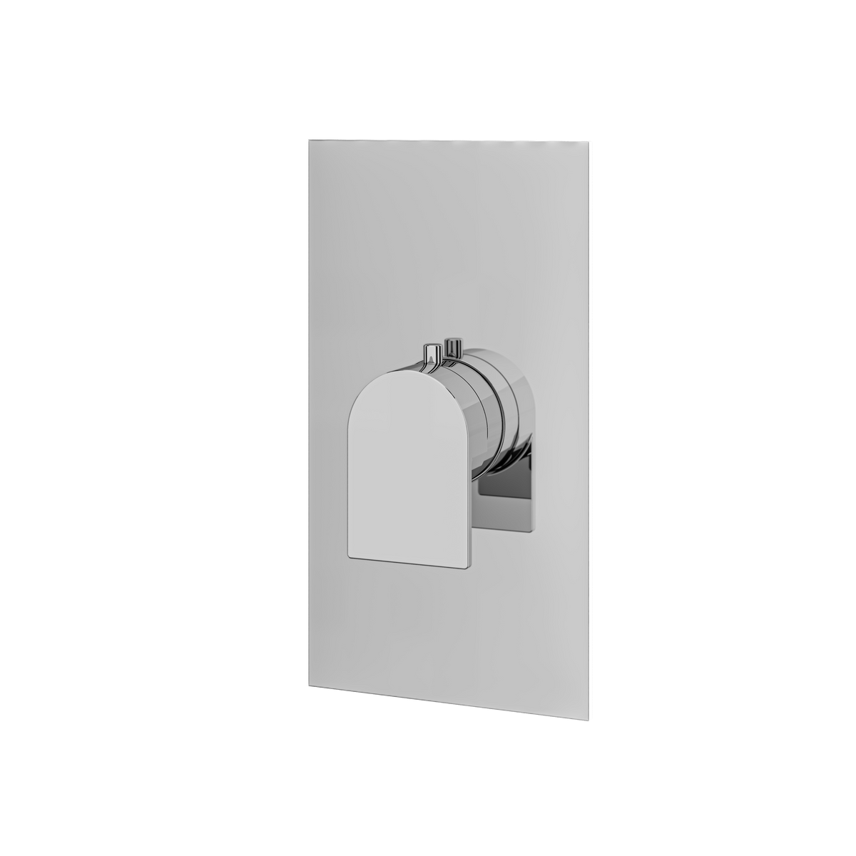Aquabrass Alpha Square Round Trim Set for Thermostatic Valve SR3092 in polished chrome