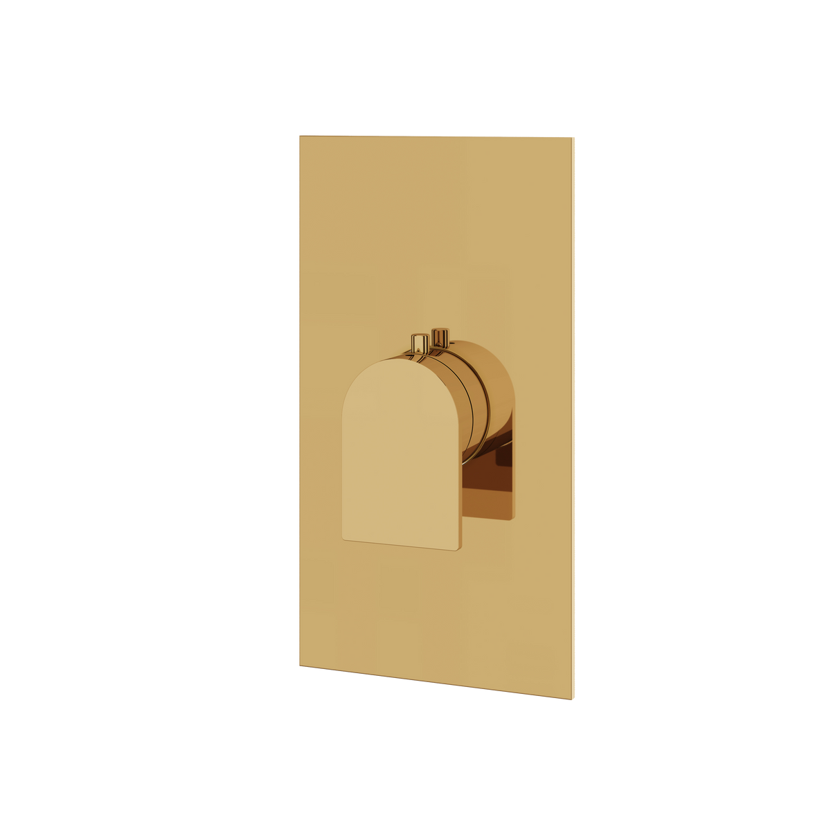 Aquabrass Alpha Square Round Trim Set for Thermostatic Valve SR3092 in polished gold
