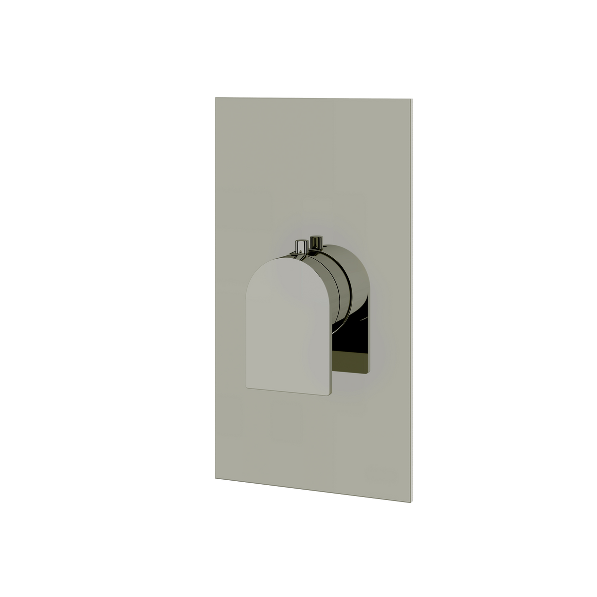 Aquabrass Alpha Square Round Trim Set for Thermostatic Valve SR3092 in polished nickel