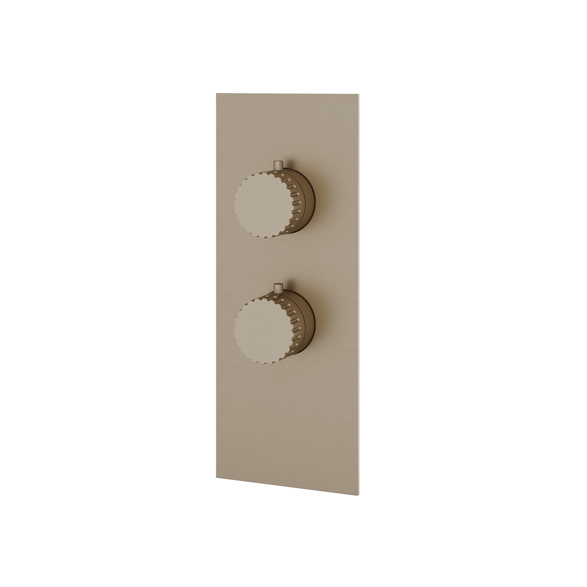 Aquabrass Tosca Square Round Trim Set for 1 Shut-Off Thermostatic Valve SR3134 in brushed nickel
