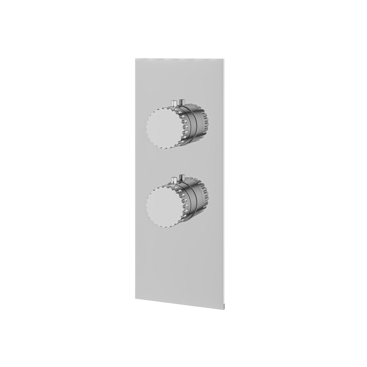 Aquabrass Tosca Square Round Trim Set for 1 Shut-Off Thermostatic Valve SR3134 in polished chrome