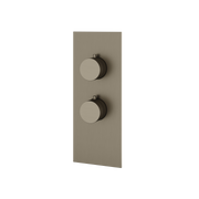 Aquabrass Trim Sets Square / Round Trim Set SR3195 in brushed black chrome
