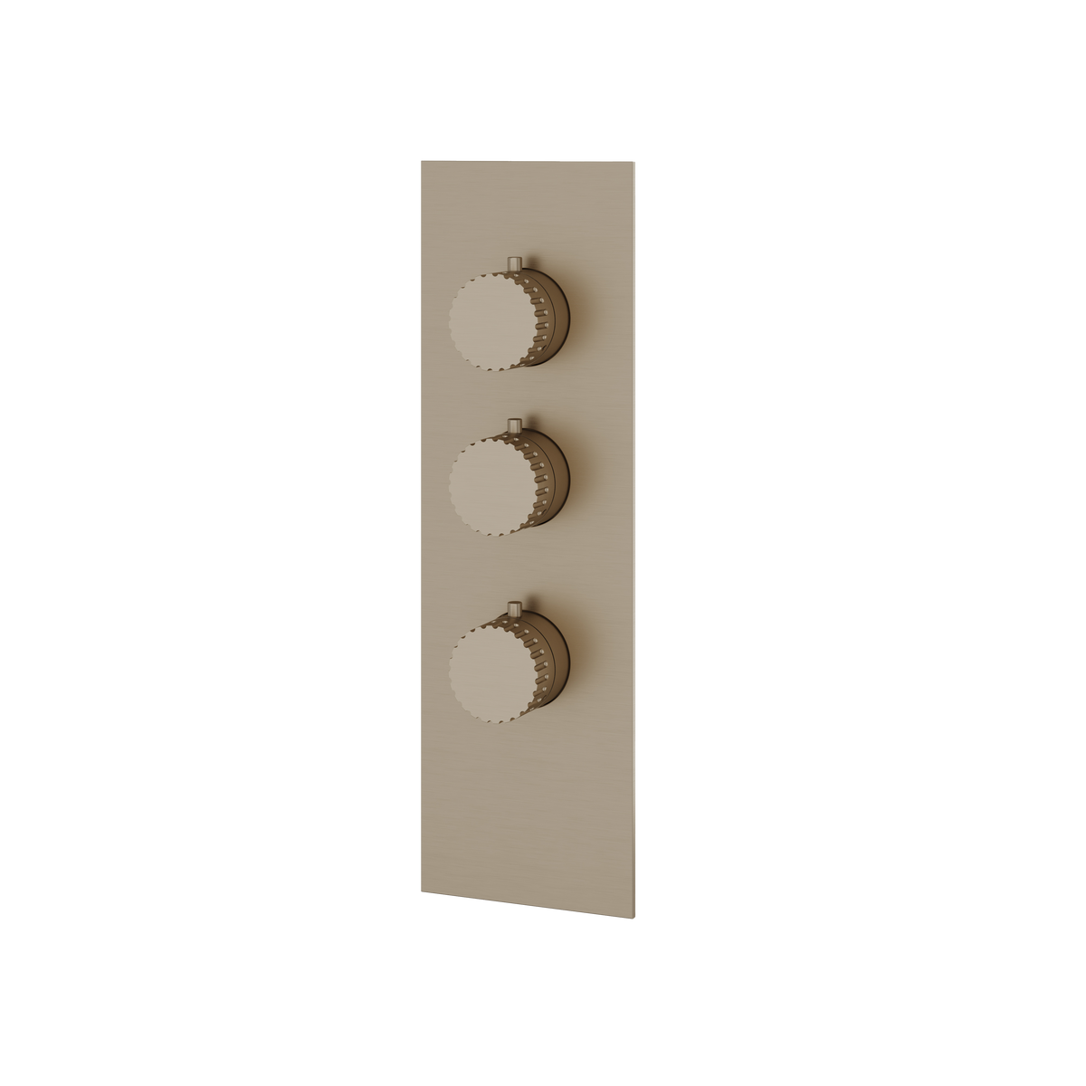 Aquabrass Tosca Square Round Trim Set for 2 Shut-Off Thermostatic Valve SR3234 in brushed nickel