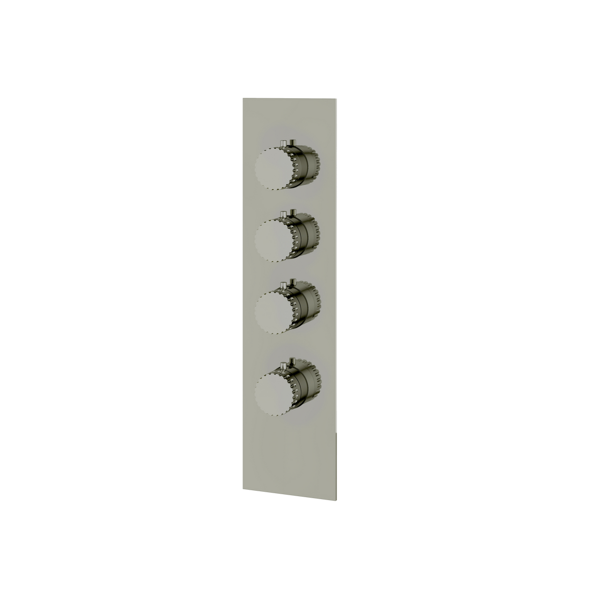 Aquabrass Tosca Square Round Trim Set for 3 Shut-Off Thermostatic Valve SR3334 in polished nickel