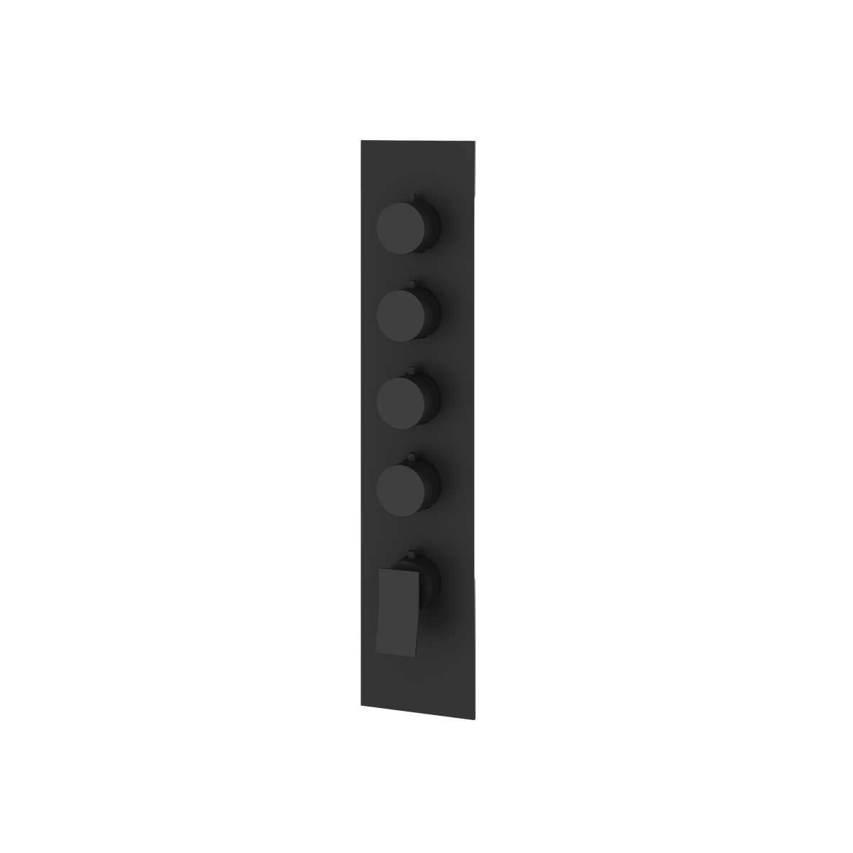 Aquabrass Chicane Square Round Trim Set for 4 Shut-Off Thermostatic Valve SR3419 in black