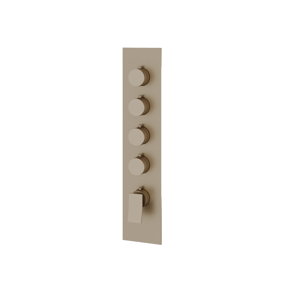 Aquabrass Chicane Square Round Trim Set for 4 Shut-Off Thermostatic Valve SR3419 in brushed nickel