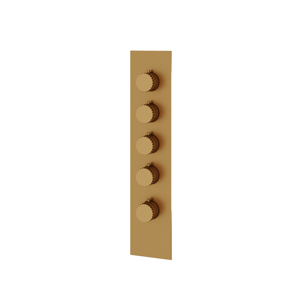 Aquabrass Tosca Square Round Trim Set for 4 Shut-Off Thermostatic Valve SR3434 in brushed gold