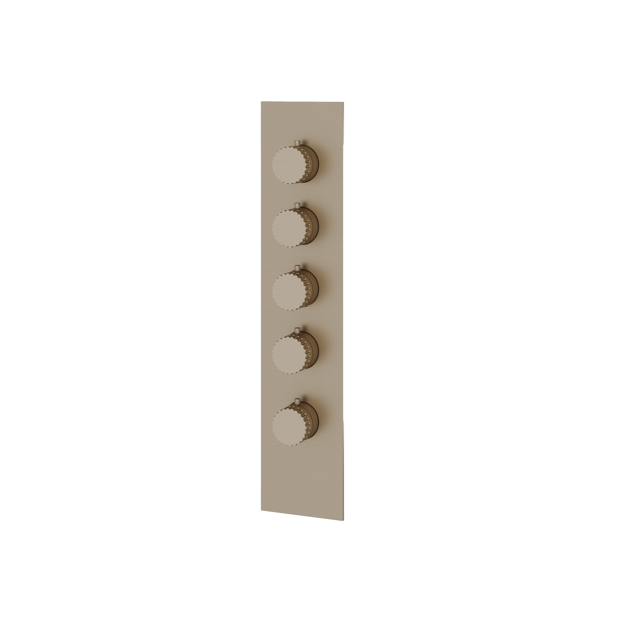 Aquabrass Tosca Square Round Trim Set for 4 Shut-Off Thermostatic Valve SR3434 in brushed nickel