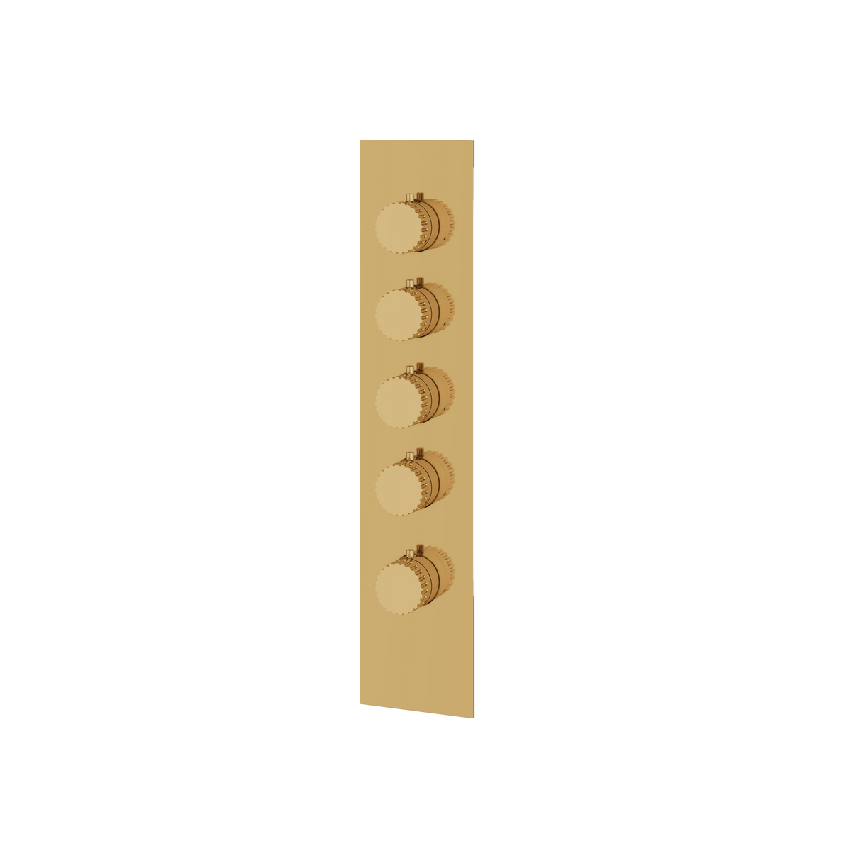 Aquabrass Tosca Square Round Trim Set for 4 Shut-Off Thermostatic Valve SR3434 in polished gold