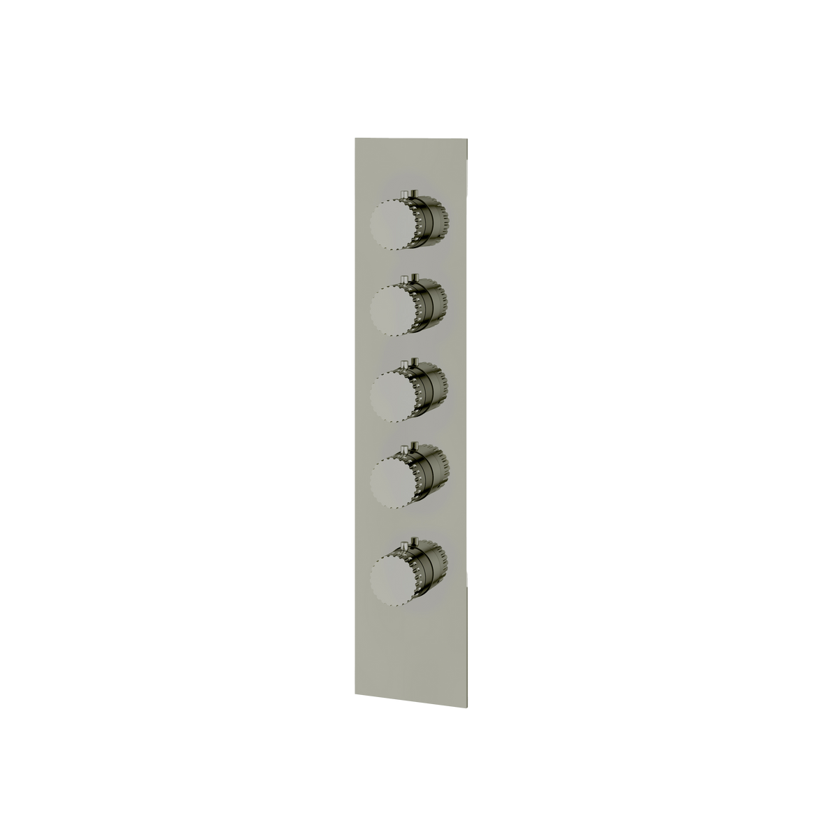 Aquabrass Tosca Square Round Trim Set for 4 Shut-Off Thermostatic Valve SR3434 in polished nickel