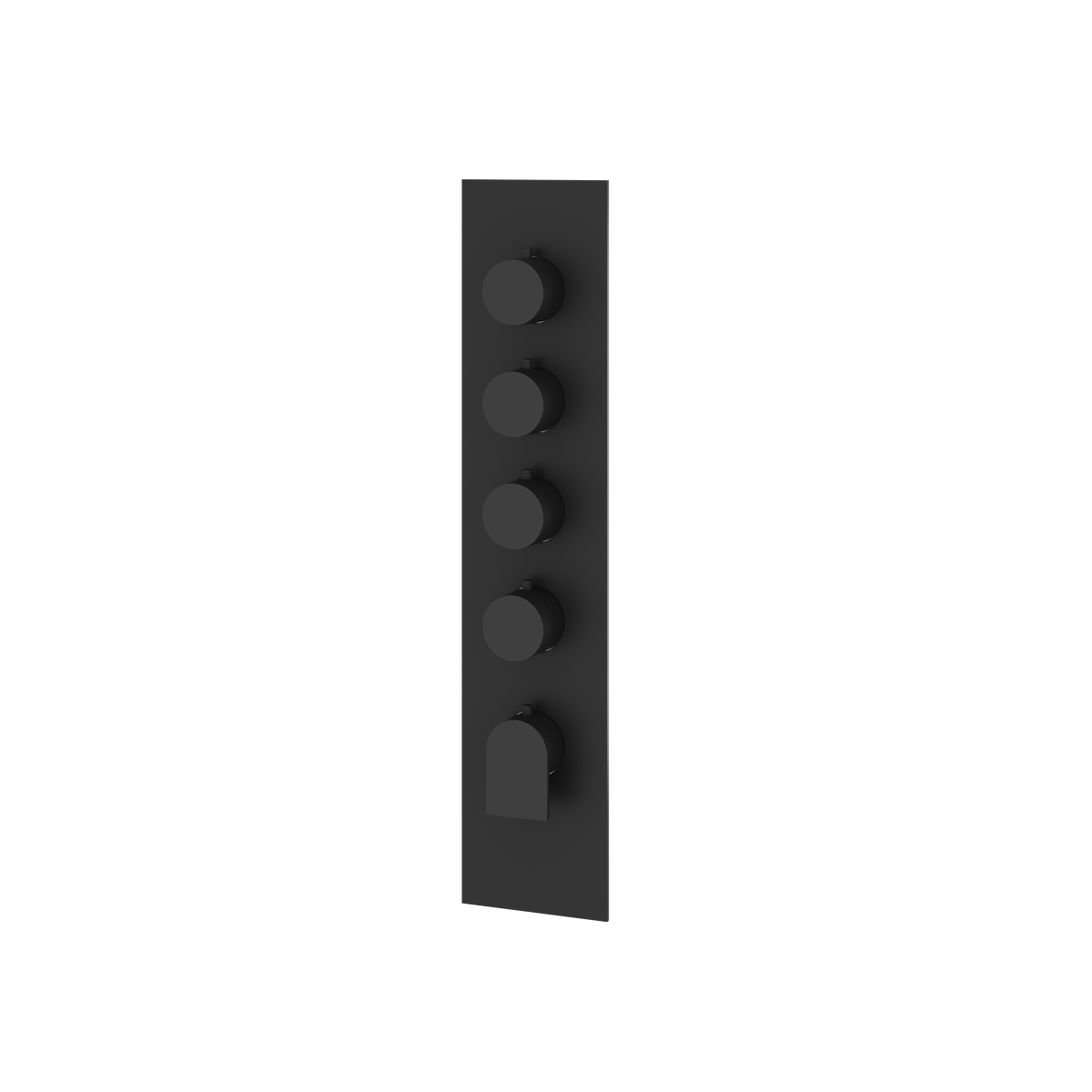 Aquabrass Alpha Square Round Trim Set for 4 Shut-Off Thermostatic Valve SR3492 in black