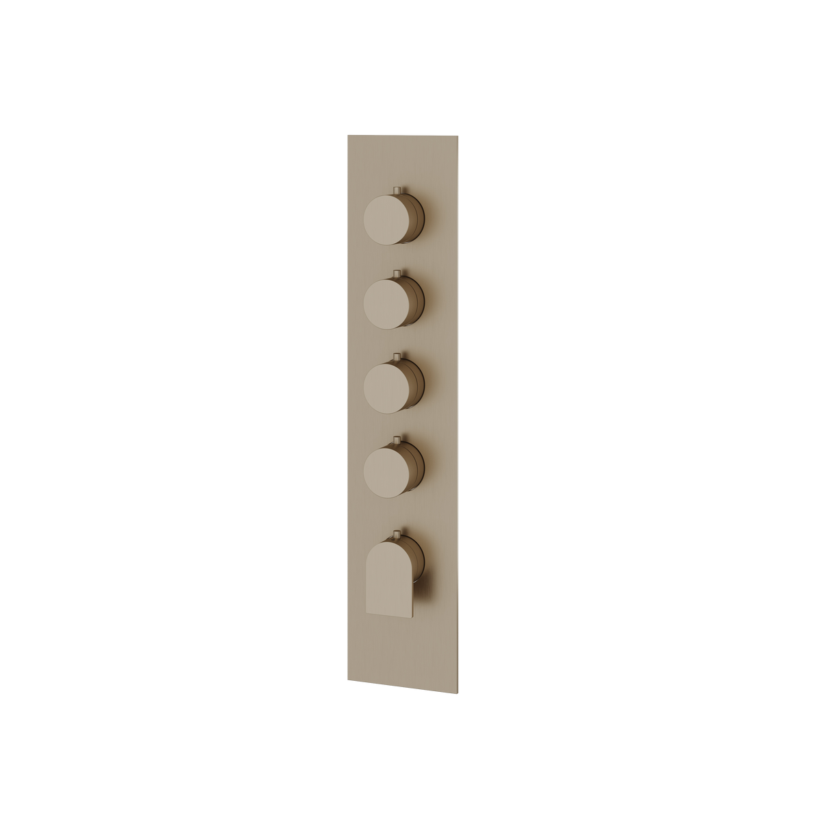 Aquabrass Alpha Square Round Trim Set for 4 Shut-Off Thermostatic Valve SR3492 in brushed nickel