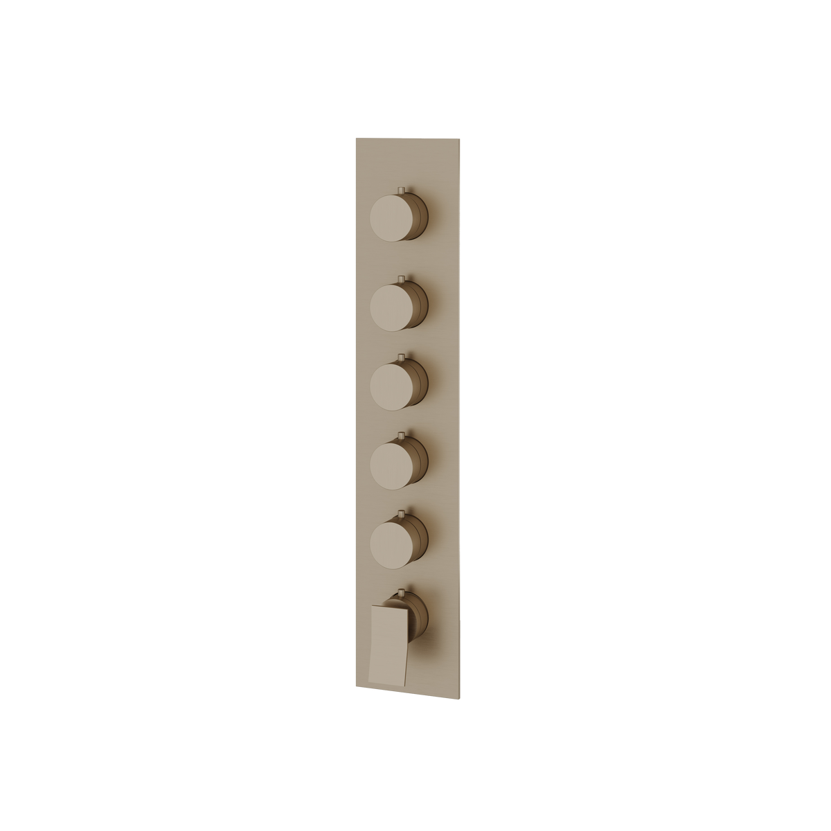Aquabrass Chicane Square Round Trim Set for 5 Shut-Off Thermostatic Valve SR3519 in brushed nickel