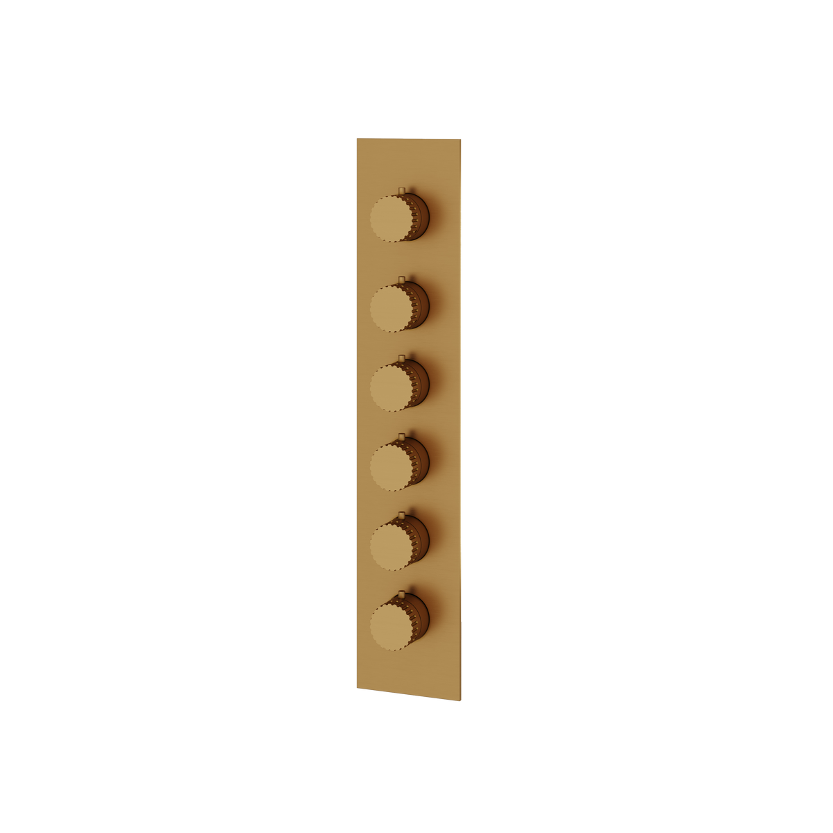 Aquabrass Tosca Square Round Trim Set for 5 Shut-Off Thermostatic Valve SR3534 in brushed gold