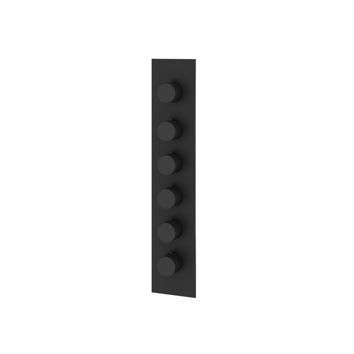 Aquabrass Tosca Square Round Trim Set for 5 Shut-Off Thermostatic Valve SR3534 in black