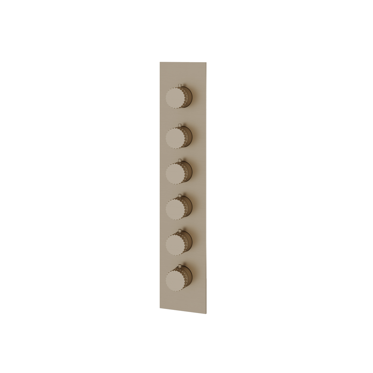 Aquabrass Tosca Square Round Trim Set for 5 Shut-Off Thermostatic Valve SR3534 in brushed nickel