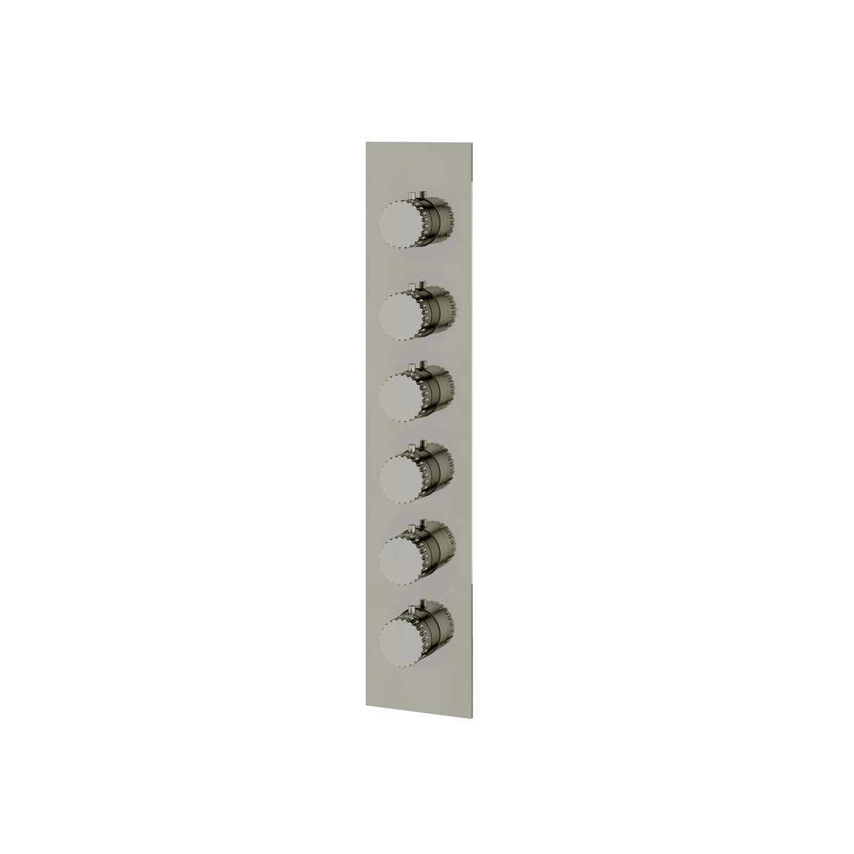 Aquabrass Tosca Square Round Trim Set for 5 Shut-Off Thermostatic Valve SR3534 in polished nickel