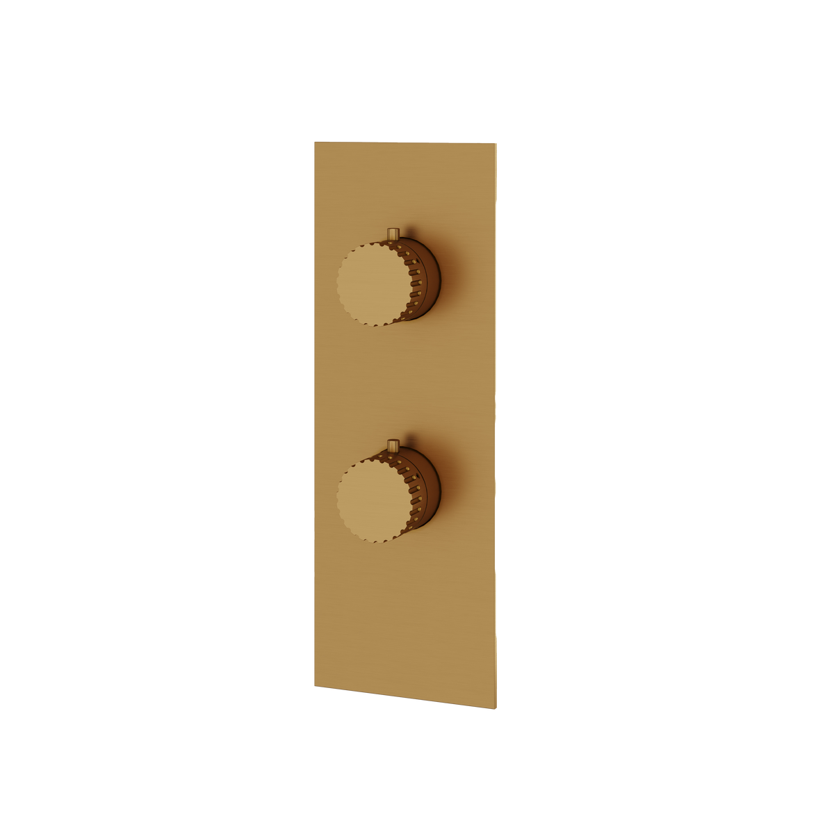 Aquabrass Tosca Square Round Trim Set with 2-Way Shared Diverter for Thermostatic Valve SR8234 in brushed gold