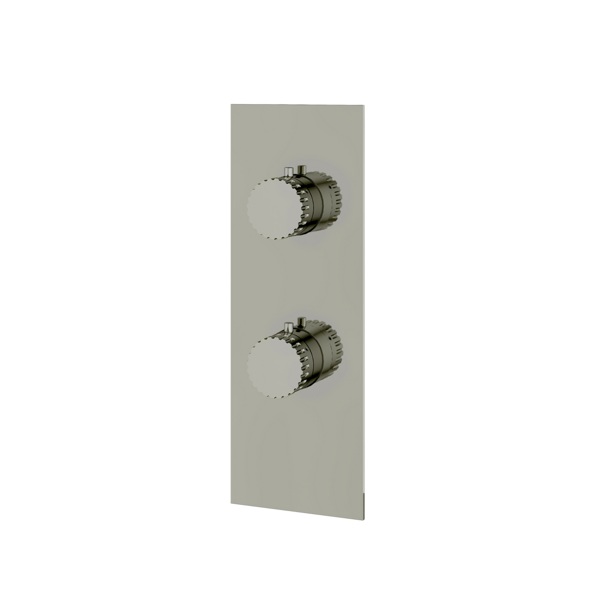 Aquabrass Tosca Square Round Trim Set with 2-Way Non-shared Diverter for Thermostatic Valve SR9234 in polished nickel