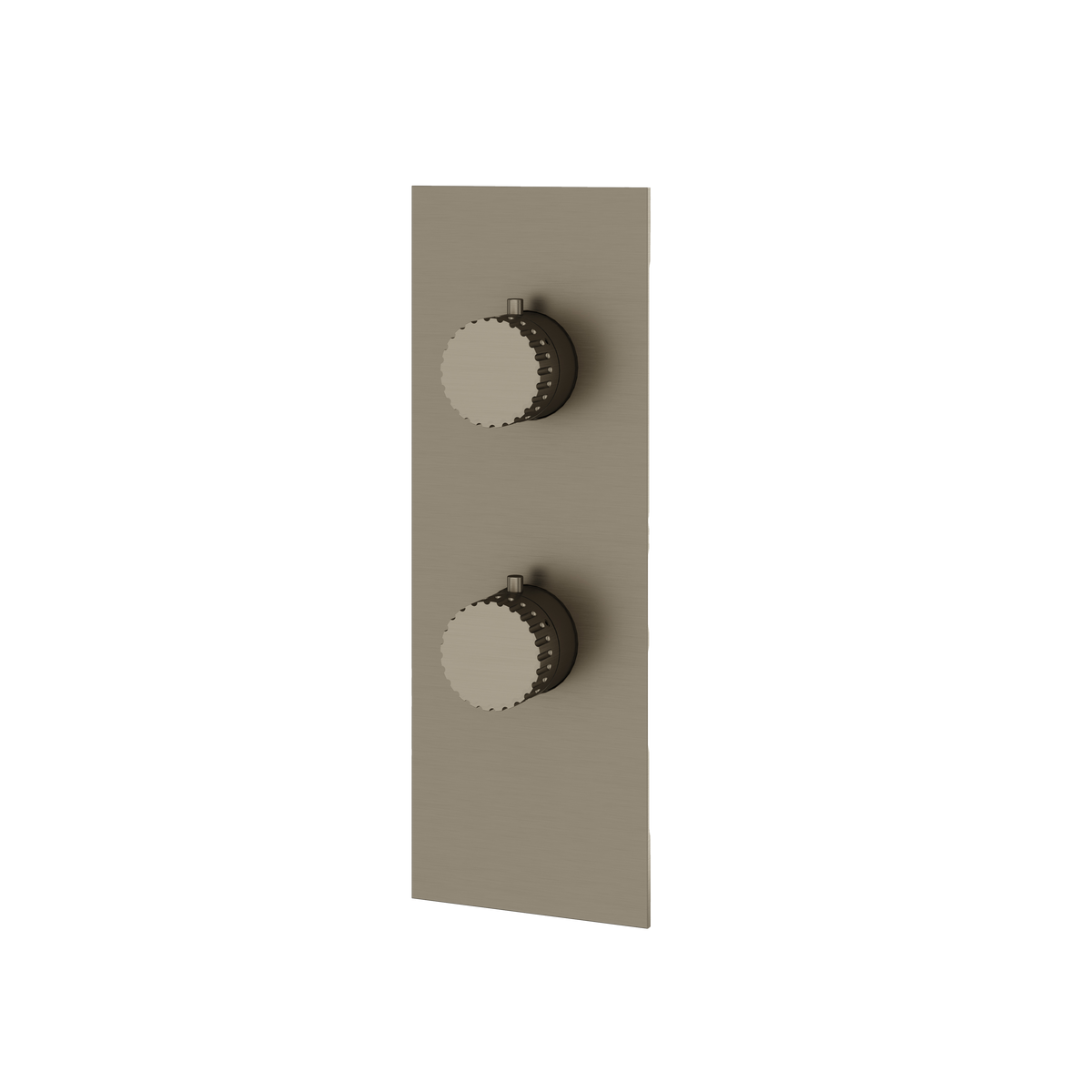 Aquabrass Tosca Square Round Trim Set with 3-Way Non-shared Diverter for Thermostatic Valve SR9334 in brushed black chrome