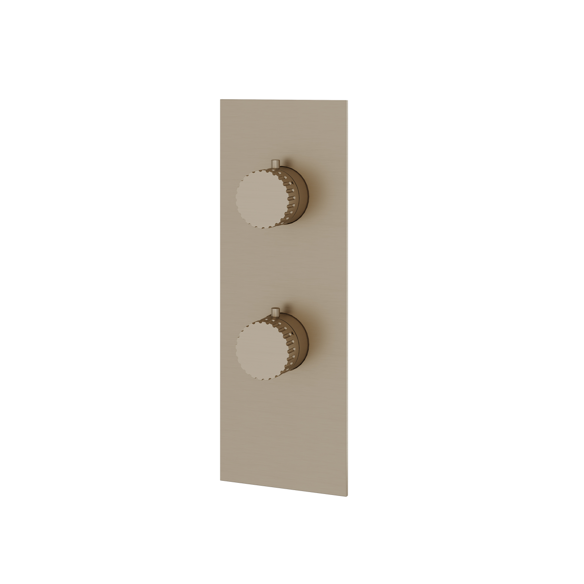 Aquabrass Tosca Square Round Trim Set with 3-Way Non-shared Diverter for Thermostatic Valve SR9334 in brushed nickel