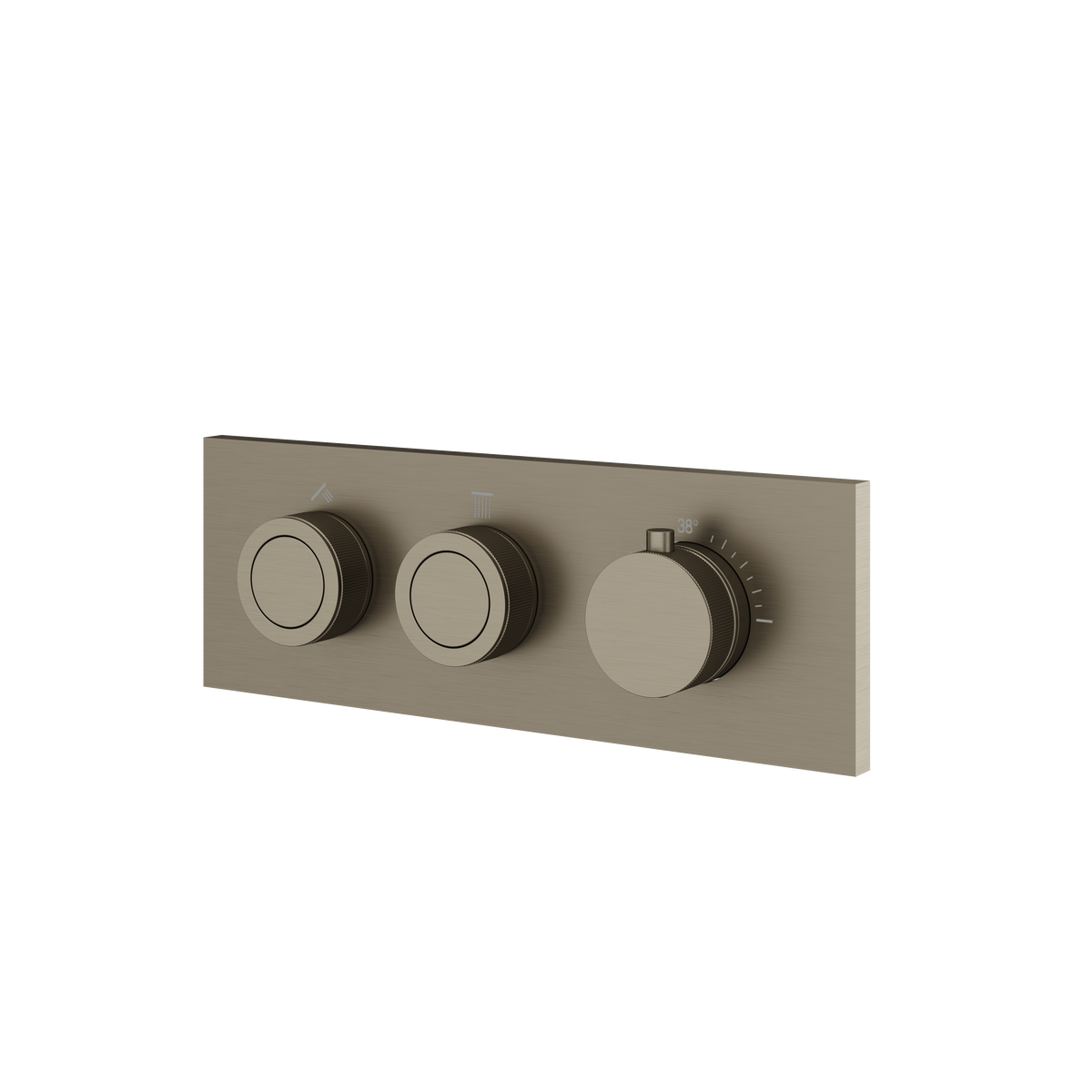 Aquabrass Touch 2-Way Shower Trim TO2W in brushed black chrome