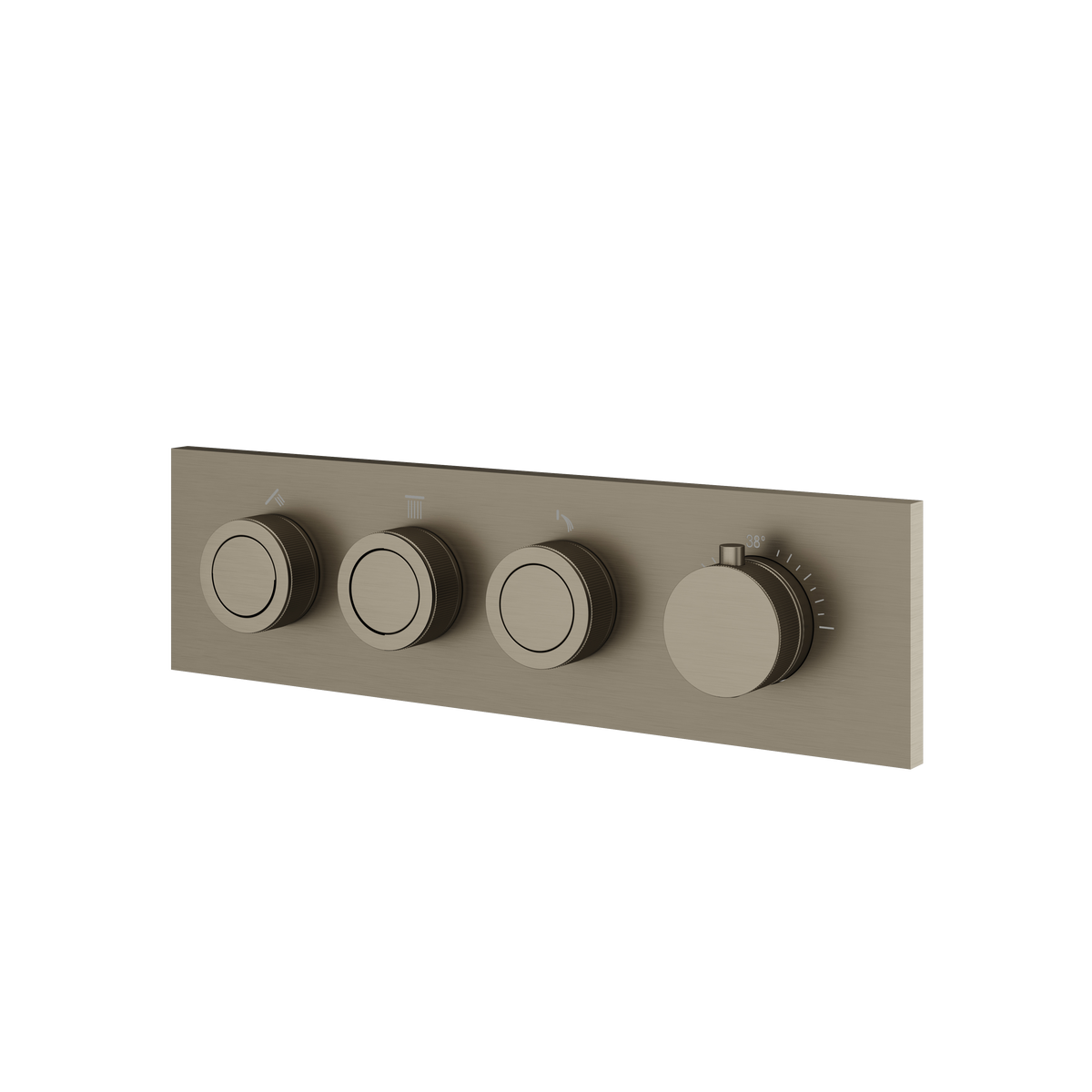 Aquabrass Touch 3-Way Shower Trim TO3W in brushed black chrome