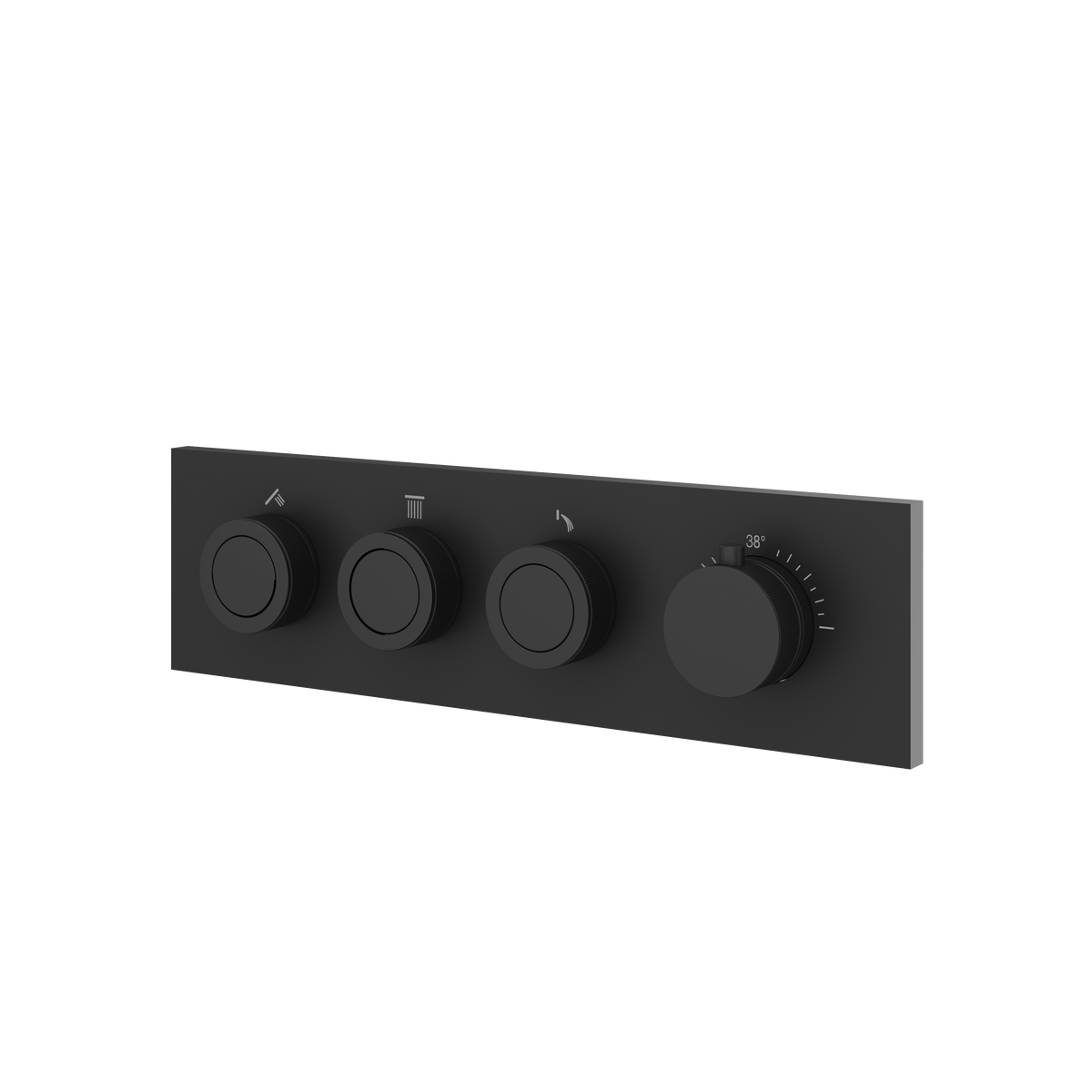 Aquabrass Touch 3-Way Shower Trim TO3W in black