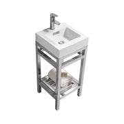 Kube Bath Cisco 16" Console with Acrylic Sink - Chrome (AC16)