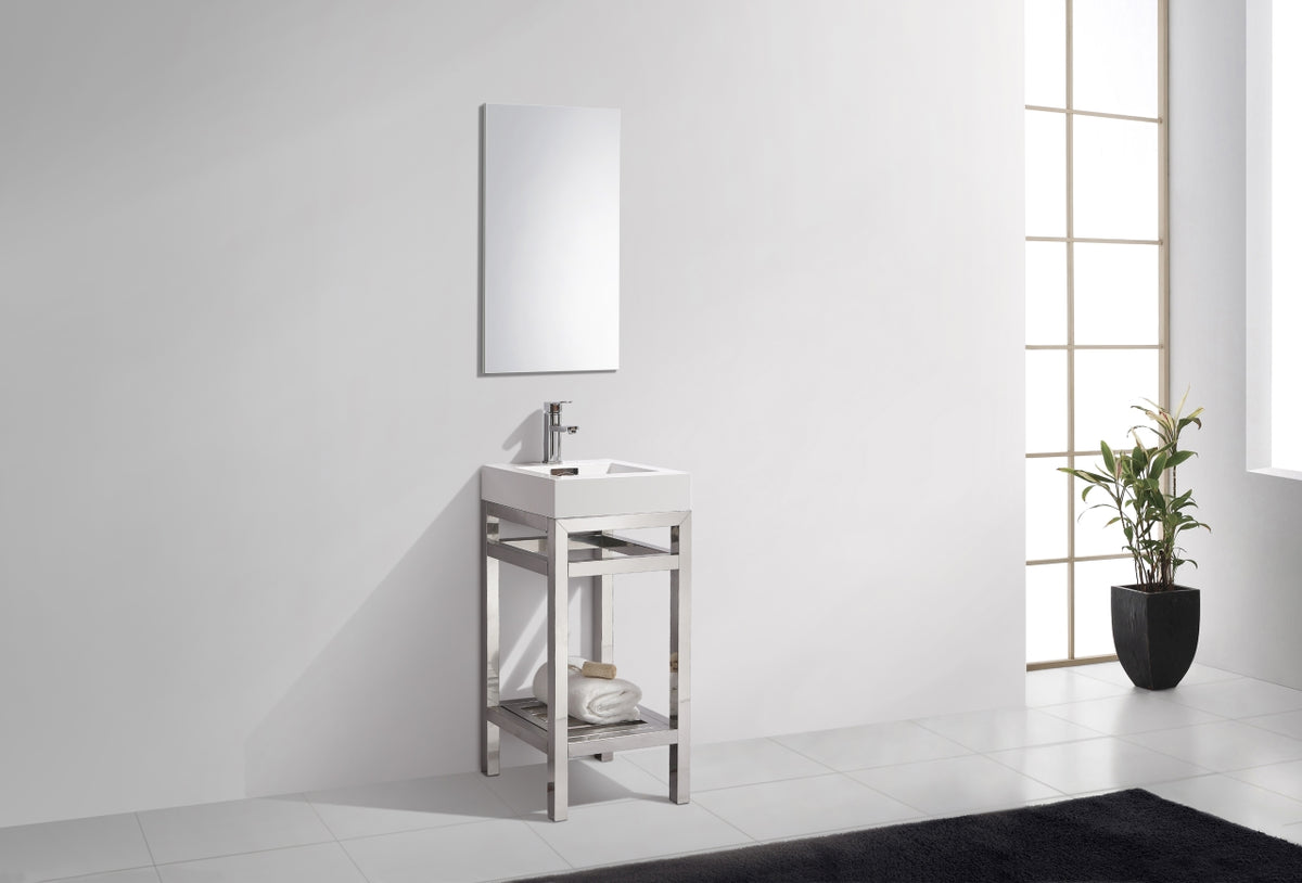 Kube Bath Cisco 16" Console with Acrylic Sink - Chrome (AC16) view 3