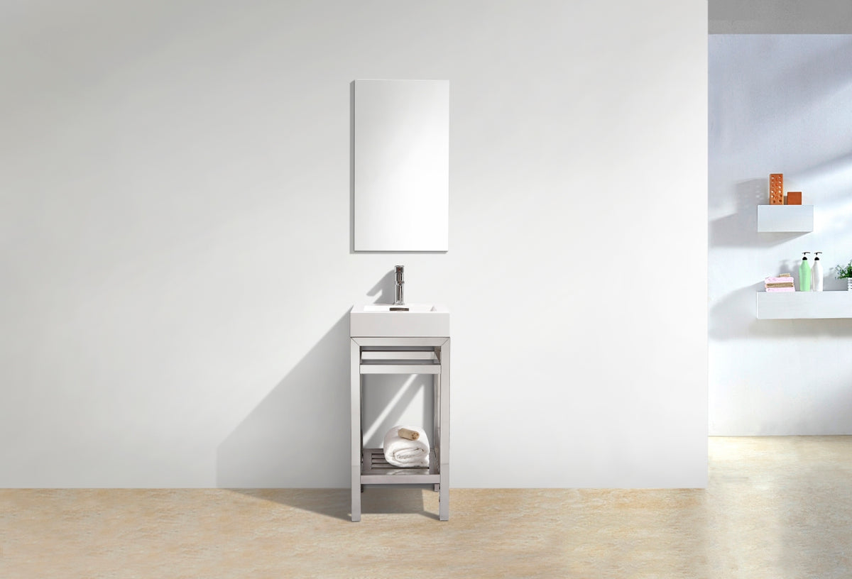 Kube Bath Cisco 16" Console with Acrylic Sink - Chrome (AC16) view 2